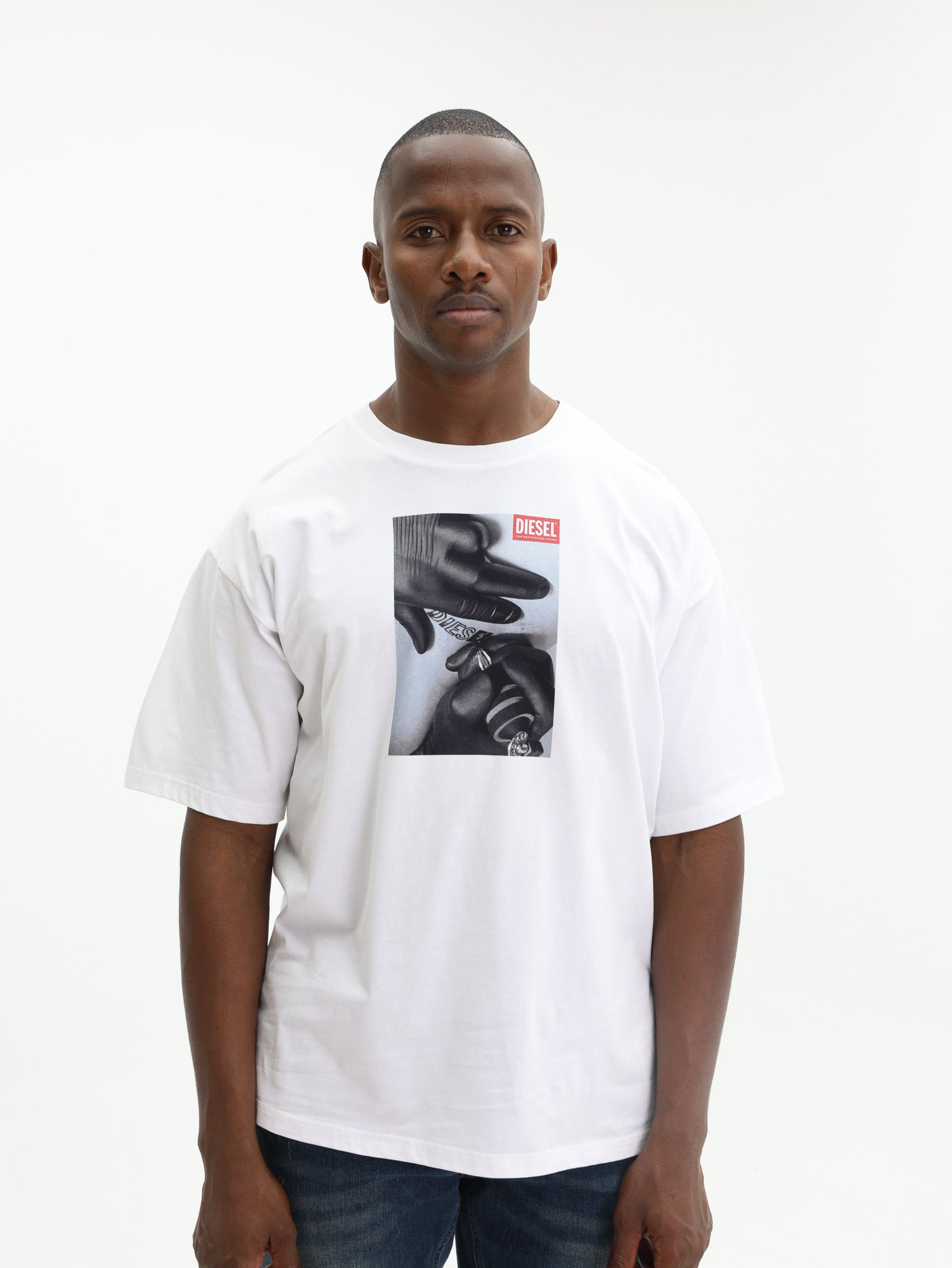 Diesel T-Shirt Boxt Logo Print White